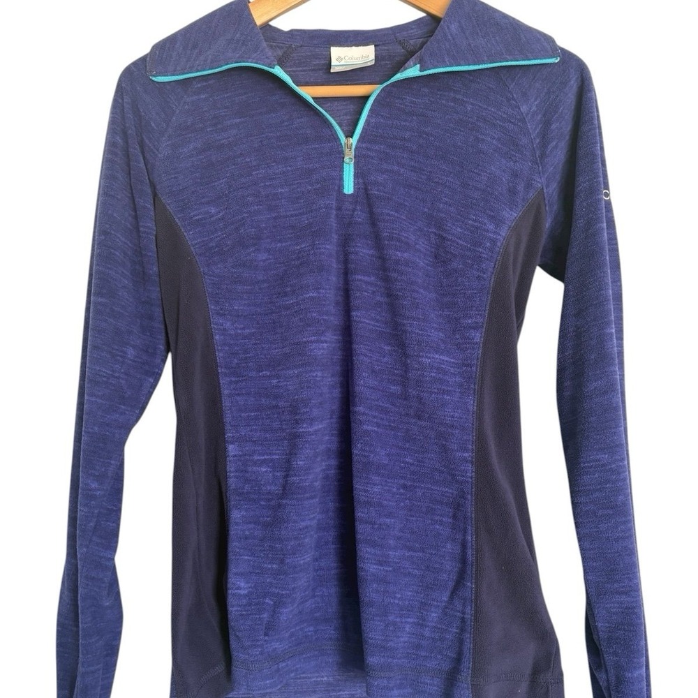 5 for $25 Columbia PurpleBlue Quarter-Zip Active Fleece Pullover Hiking Top Sz S